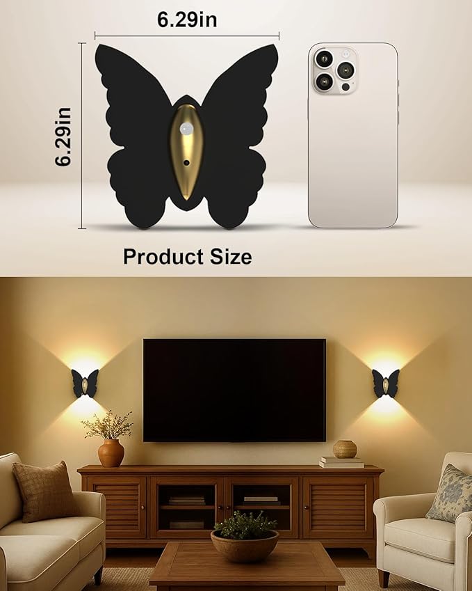1 Pack Rechargeable Motion Sensor Wall Light: 5000mAh Battery Operated Wall Sconce 3 Colors Wireless Motion Sensor Closet Light Magnetic LED Indoor Up and Down Wall Lamp for Bedroom Hallway Stair