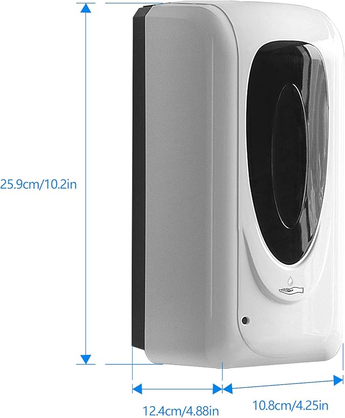 LATT Automatic Liquid Hand Sanitizer Dispenser Wall Mounted, Commercial Touchless Soap Dispenser, Refillable Sensor Hands-Free Dispenser for Hospital Hotel School Restaurant, 33oz/1000ml