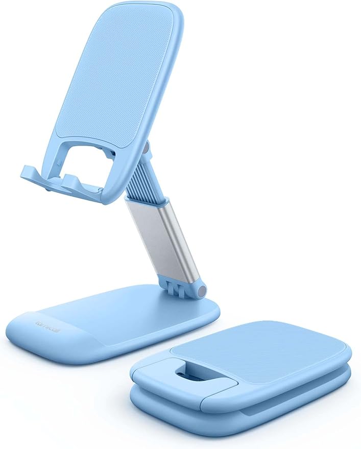 Lamicall Easter Basket Stuffers for Teens Girls Boys Cell Phone Stand, Blue Cell Phone Holder for 4-8'' Smartphone, Desk Accessories & Workspace Organizers, Telephone Stands