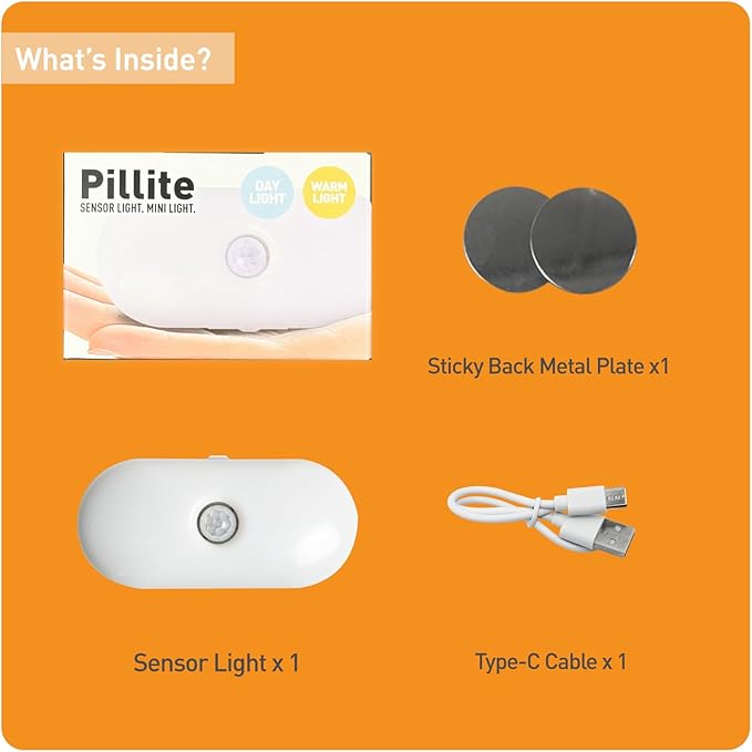 Rechargeable Motion Sensor Night Light, 2-Color White & Warm Toilet Light with Auto/On Mode, Magnetic & Adhesive Installation for Bathroom, Bedroom, Hallway (1 Pack)
