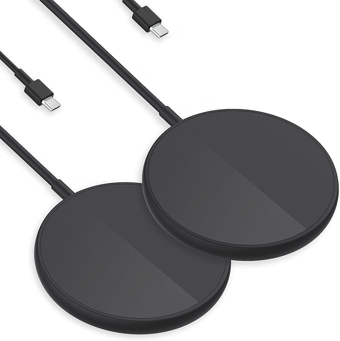 Magnetic Wireless Charger for iPhone, Fast Charging pad for MagSafe Compatible with iPhone 17/16/15 Pro/Pro Max/Plus/14/13 & AirPods 3/2/Pro