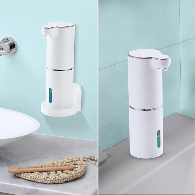LAOPAO Soap Dispenser, Automatic Foaming Hand Soap Dispenser Touchless Rechargeable Bathroom Countertop Soap Pump for Kids Xmas Gift 300ml