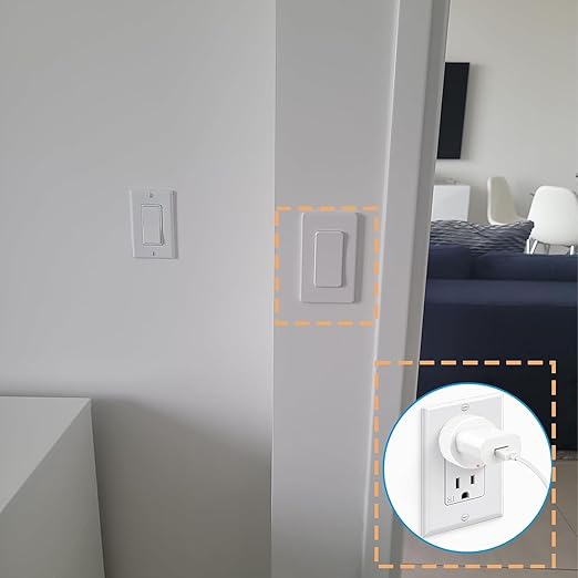 Wireless Wall Switch Remote Control Outlet,GreenCyle 2 Set Remote Control Outlets Plug Switches,15A/1500W,TUV List,No Wiring Needed,300ft RF Range,for Lamp,Fans,Household Appliances
