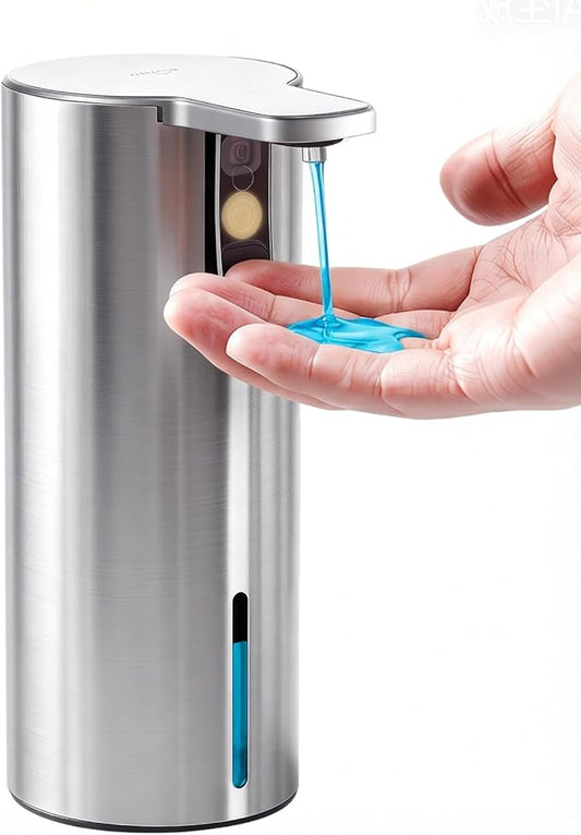 Umimile Electric Dish Soap Dispenser for Kitchen and Bathroom, 2 Mode Liquid Hand Soap Dispenser, 11.8oz Rechargeable with Type-C, IPX7 Waterproof (304 Stainless Steel)
