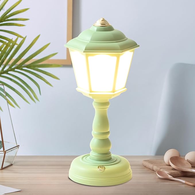 Mini Desk lamp Vintage, LED Desk Lamp Dimmable Table Lamp Reading Lamp with USB Charging Port, Sensitive Control, Eye-Caring Office Lamp,Very Beautiful Decorative Desk lamp (Green)