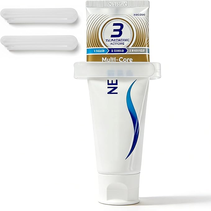 2-Pack Toothpaste Tube Squeezer by JM.JEEMI - Easy Squeeze Dispenser for Kids, Manual Roller Clip for Bathroom & Travel, Fits Toothpaste, Cream & Paint Tubes up to 2.6" Wide