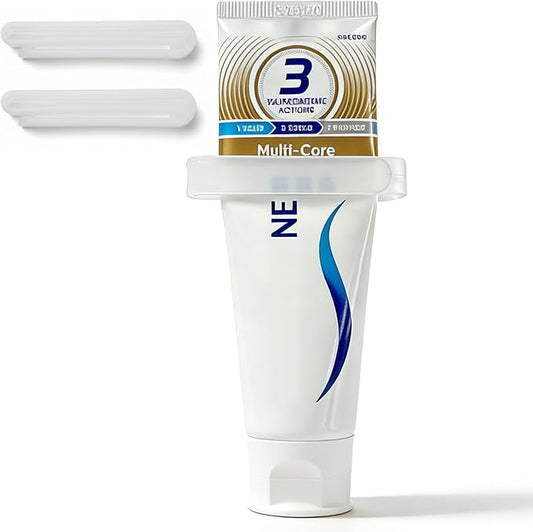 2-Pack Toothpaste Tube Squeezer by JM.JEEMI - Easy Squeeze Dispenser for Kids, Manual Roller Clip for Bathroom & Travel, Fits Toothpaste, Cream & Paint Tubes up to 2.6" Wide