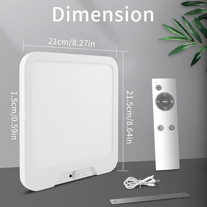 Amzpas Rechargeable Motion Sensor Ceiling Light Indoor, Magnetic Wireless Ceiling Light Battery Operated Light for Closet Shower Stairs Hallway Porch Pantry Garage Patio Shed