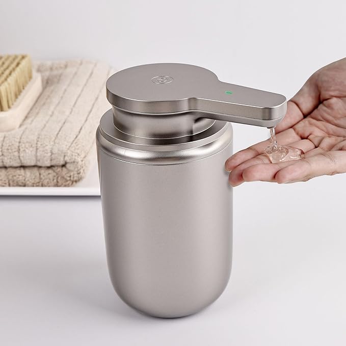 LAOPAO Automatic Soap Dispenser, Liquid Hand Soap Dispenser for Bathroom Kitchen Rechargeable Touchless Hand Soap Pump, 10oz