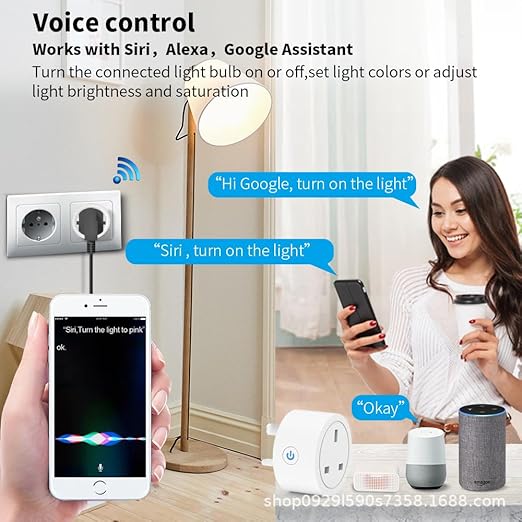Homekit Smart Plug Outlet Works with Apple Homekit,Siri Voice Control,Timer Function,UK,16A