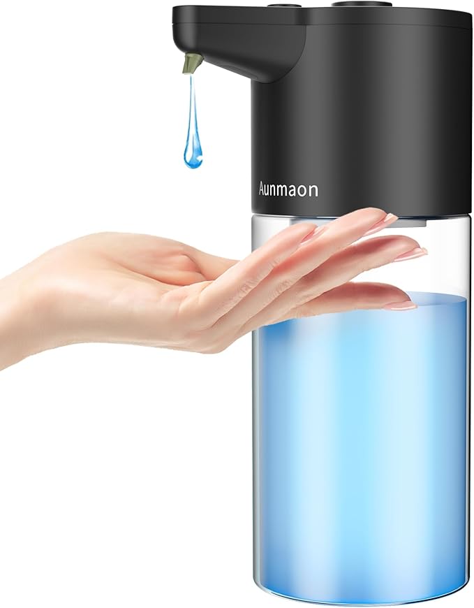 Automatic Soap Dispenser Touchless,Simple Physical Adjustment,Low Battery Consumption Hand Dish Soap Dispenser Kitchen Bathroom,Hands Free Auto