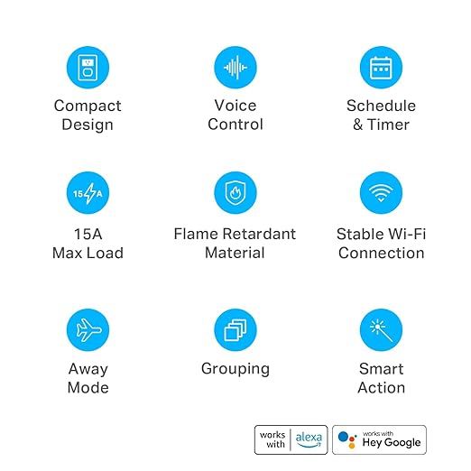 Kasa Smart Plug Ultra Mini 15A, Smart Home Wi-Fi Outlet Works with Alexa, Google Home, No Hub Required, UL Certified, 2.4G WiFi Only, 1-Pack(EP10), White