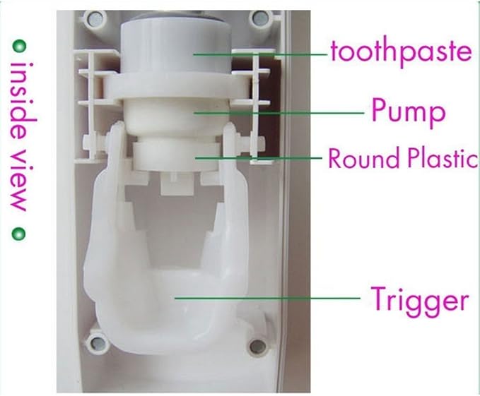 Toothpaste Dispenser + 5 Toothbrush Holder Set Wall Mount Stand