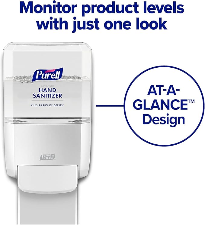 PURELL ES4 Manual Hand Sanitizer Dispenser, White, Compatible with 1200 mL PURELL ES4 Hand Sanitizer Refills (Pack of 1) - 5020-01