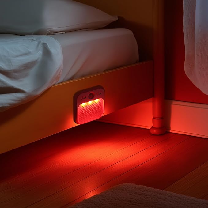 DAMI Led Night Light with Motion Detector 2 Pack, Cabinet Light Dimmable with Timer Function, Staircase Lighting RGBW, Hallway Light Rechargeable 600mAh for Children's Room