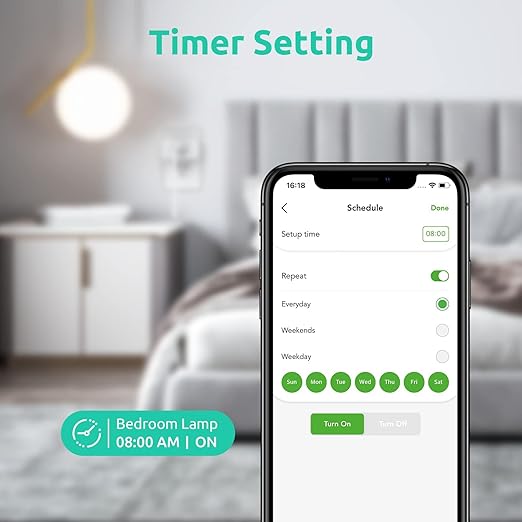 VOCOlinc Homekit Smart Plug Works with Alexa, Apple Home, Google Assistant, WiFi Smart Plug That Work with Alexa, Electrical Timer Outlet Support Siri, No Hub Required, 15A, 2.4GHz, 110～120V 4 Pack