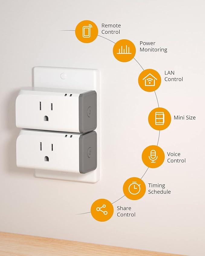SONOFF S31 WiFi Smart Plug with Energy Monitoring, 15A Smart Outlet Timer Switch ETL Certified, Compatible with Alexa & Google Home, IFTTT Supporting, 2.4 Ghz Wi-Fi Only