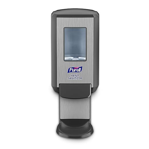 PURELL CS4 Push-Style Hand Sanitizer Dispenser, Graphite, for 1200 mL CS4 Hand Sanitizer Refills (Pack of 1) - 5124-01