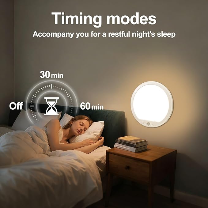 OSIDEN Rechargeable Motion Sensor Ceiling Light with Remote Battery Operated Closet Light Wireless Magnetic Stick-on Night Lights, 3 Color Temperatures & Dimmable for Shower, Shed, Hallway