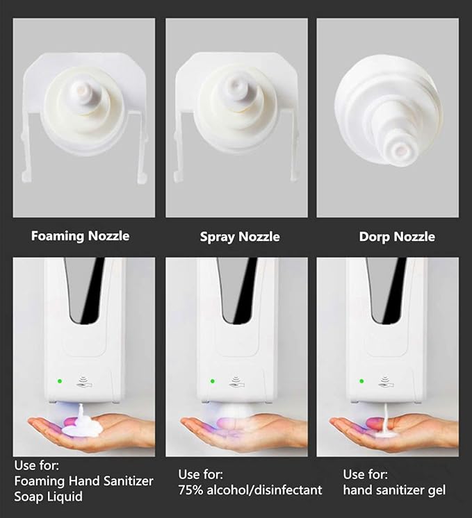 Automatic Hand Sanitizer Dispenser Replacement Accessories, Soap Dispenser Machine Touchless Touch Free Wall Mounted Motion Soap Dispenser Replacement Foam Nozzle for Dispenser (Foam Nozzle