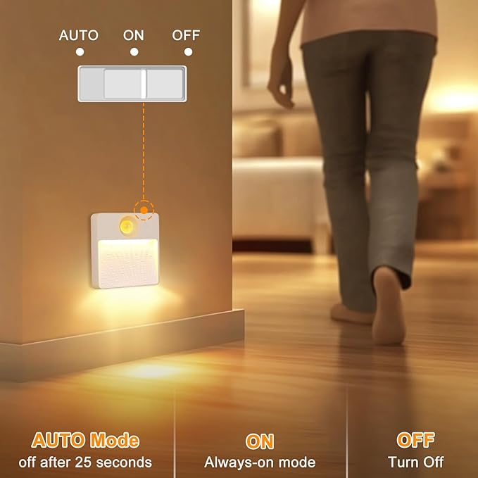 Guankai 16 Pack Rechargeable Motion Sensor Stair Light for Indoor, RGBW Battery Operated Closet Lights, Stick On Night Lamp, Motion Activated Magnetic Lighting Lamps for Step,Cabinet,Hallway,Bathroom