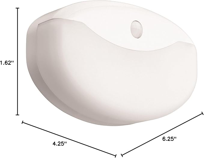 Lithonia Lighting 7 Inch Flush Mount LED Ceiling Light with Motion Sensor,120 Volts, 10 Watts, Wet Listed, 575 Lumens, White (FMMCL 840 PIR M4)