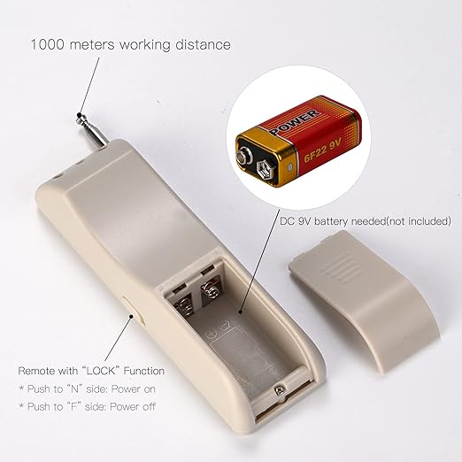 KTNNKG 20-30 amp Waterproof Remote Control Power Switch with Long Range Remote,Outdoor Weatherproof Smart Outlet,ac 90-250V