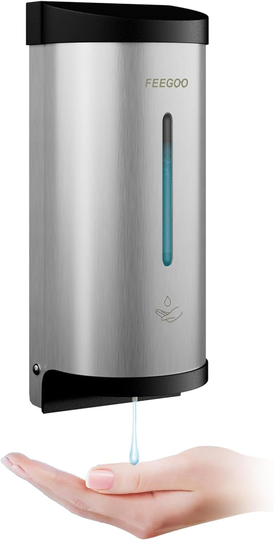 Wall-Mounted Stainless Steel Automatic Soap Dispenser 27 oz (800 ml) for Hotels, Restaurants, Offices, Kitchens