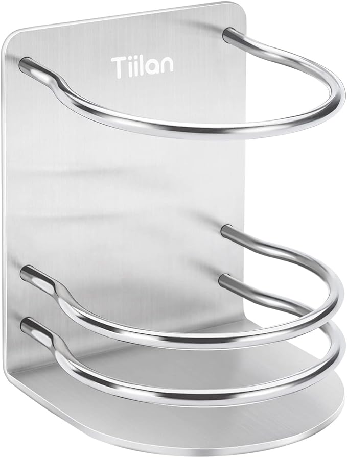 Toothbrush Holder Wall Mounted, Bathroom Storage Stand for Razor, Toothpaste - Self Adhesive, Stainless Steel, Silver