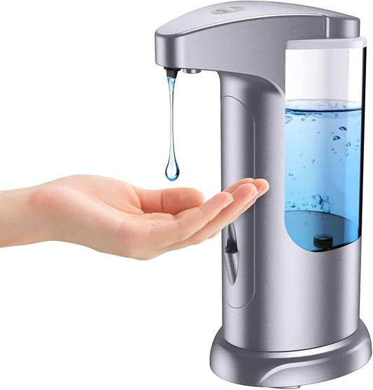 12.5oz Automatic Liquid Soap Dispenser, Touch-Free Battery Operated Adjustable Soap Dispensing, Volume Premium for Kitchen Bathroom Toilet