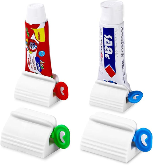 Toothpaste Squeezer, Set of 4 Tube Roller Squeezer, Dispenser, Simple and Practical