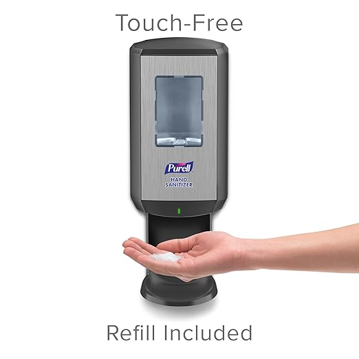 PURELL Advanced Hand Sanitizer Foam CS6 Starter Kit, 1-1200 mL Green Certified Hand Sanitizer Foam Refill + 1 CS6 Graphite Automatic Sanitizer Dispenser (Pack of 1) - 6551-1G