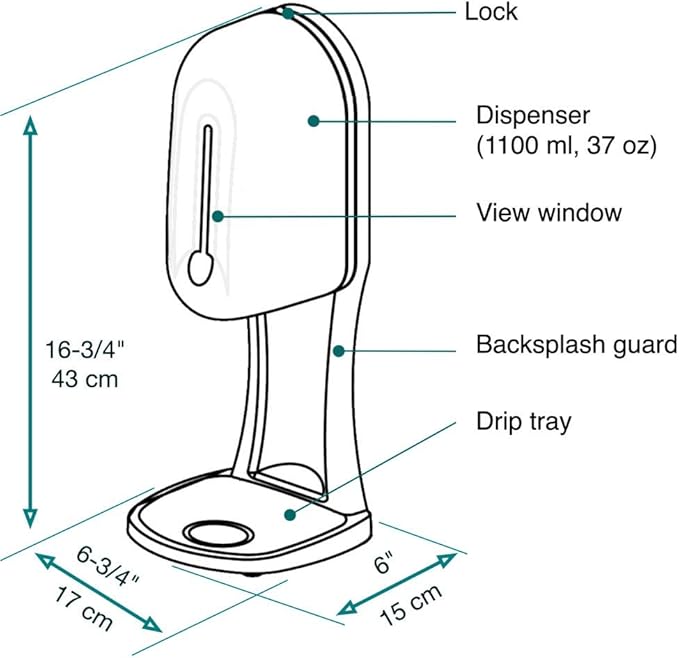SWIE Automatic Hand Sanitizer & Soap Dispenser Wall Mount, Hands Free