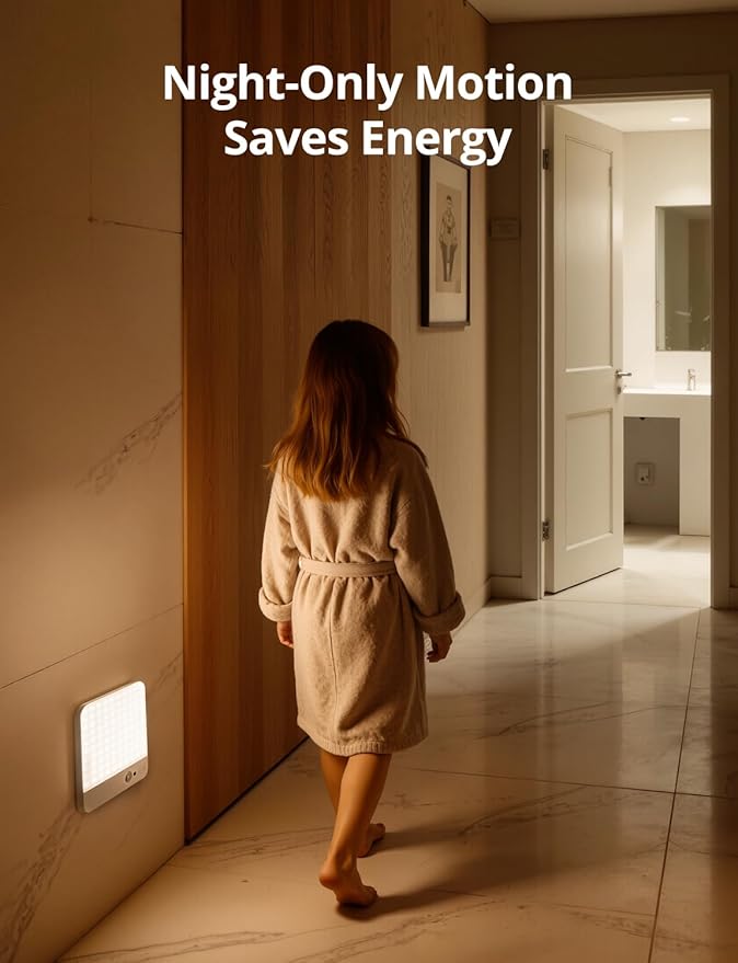 Bojim Rechargeable Remote Control Battery Operated Motion Sensor Ceiling Light Indoor, Brightness Dimmable 3 Colors No Wiring Magnetic Overhead Shower Lighting for Closet Bedroom Pantry Garage