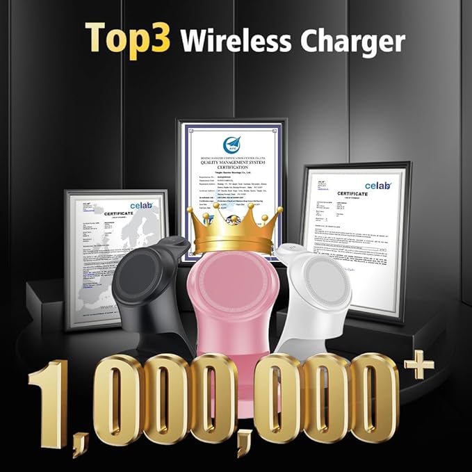 3 in 1 Wireless Charging Station for Apple Devices,Magsafe Charger for IPhone17 16 15 14 13 12 Pro/Max/Plus/Mini Wireless Charger Station for AirPods 2/3/4/Pro iWatch Ultra11/10/9/8/7/SE/6/5/4/3/2