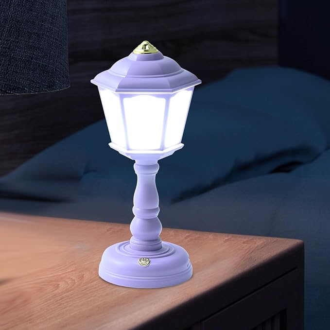 Mini Desk lamp Vintage, LED Desk Lamp Dimmable Table Lamp Reading Lamp with USB Charging Port, Sensitive Control, Eye-Caring Office Lamp,Very Beautiful Decorative Desk lamp (Purple)