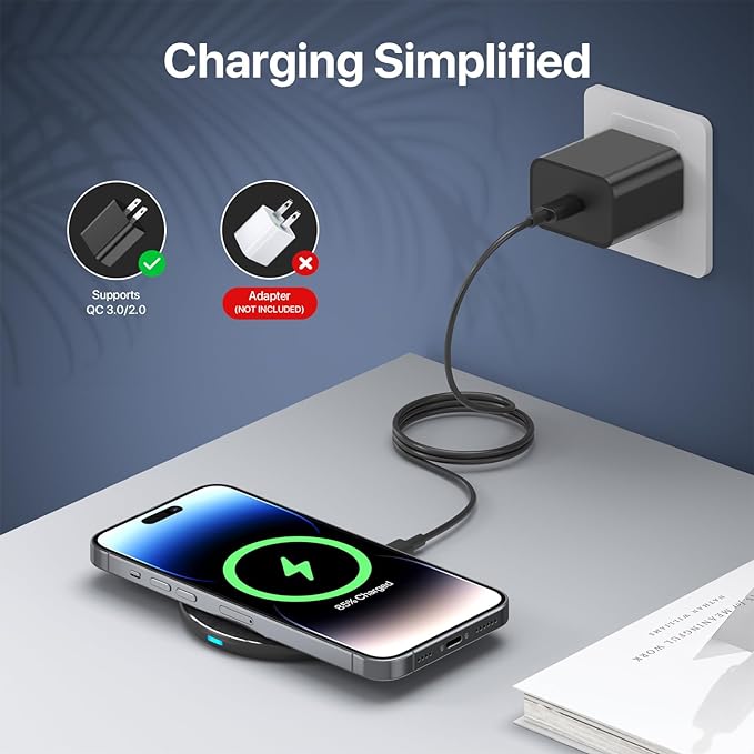 Wireless Charger 30W, 30W Fast Wireless Charging Pad For iPhone 15 14 13 12 11 X 8, Samsung Wireless Charger For Galaxy S24/S23/S22/S21/S20/S10/S9/S8/Note20/10/9/8, Air Pods/Galaxy Buds, Pixel/LG G8 7