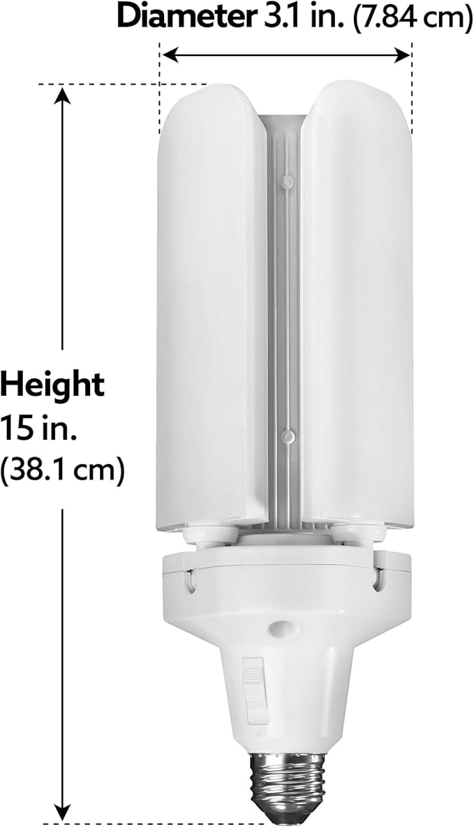 Feit Electric LED Garage Light, Multiple Adjustable Panels, E26 Base, Ideal for Garage, Workshop, Shed, 25,000-Hour Lifetime