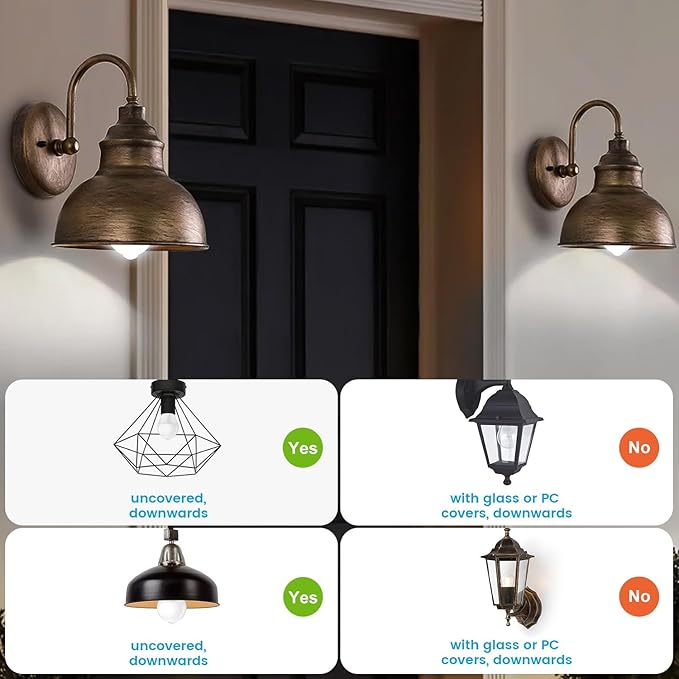 Motion Sensor Light Bulbs, Dusk to Dawn, 13W 100W Equivalent, Movement Activated Security LED Bulb, 5000K Cool White, for Outdoor Indoor, Porch Garage Basement Hallway Closet, 2 Pack