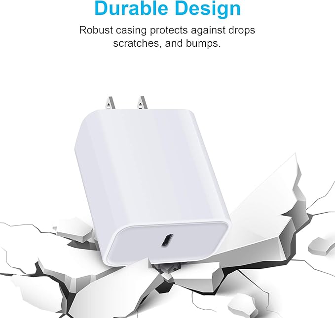 USB C Charger, 20W PD Power Adapter 2pcs USB C Box Block Brick Plug Fast Charging Base Cube for Phone 17Pro Max/16e/15/14/1312/11 Pro Max XR XS SE, Moto G 2026, Samsung Galaxy S26 S25 S24+ S22 A17 A07