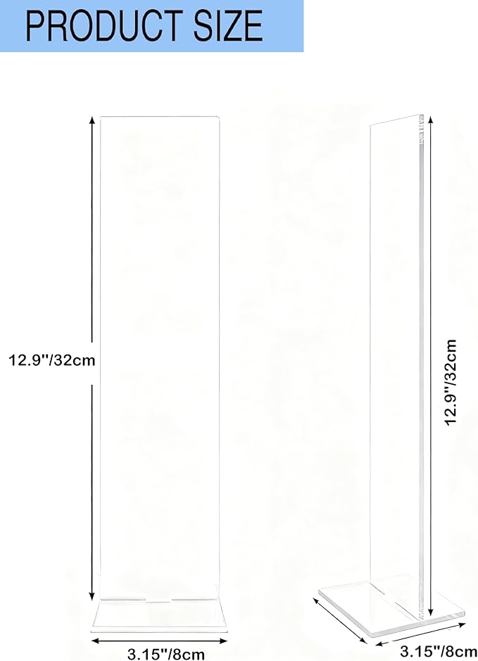 Monitor Memo Board,Detachable Acrylic Sticky Note Holder - Transparent Desktop Monitor Memo Board Stand for Computer Laptop, Portable Message Panel Reminder Office Desk Accessories (2PCS)