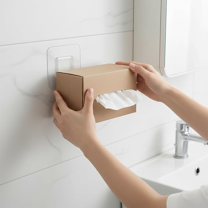 6 PCS Shower Phone Holder, Self-adhesive Sticker Replacement, Wall Mounted Replacement Sticky pads, Waterproof Phone Holder's Hook Replacements Adhesive Strip for Toothpaste Dispenser Wall Mounted