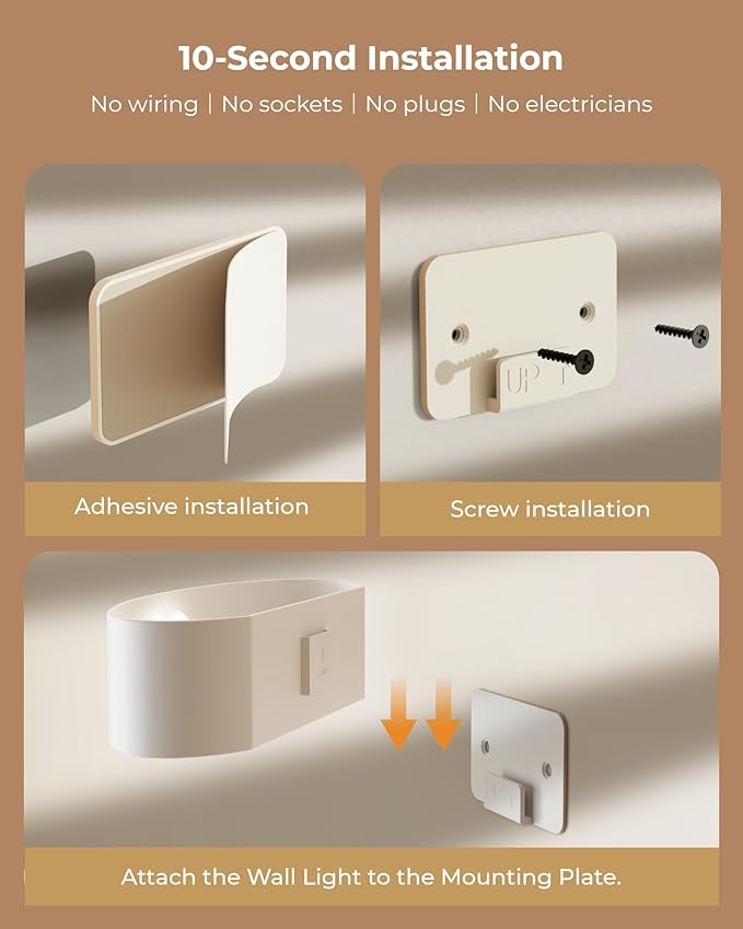 Motion Sensor Wall Light, 5000mAh Rechargeable Battery Operated Wall Sconces with Remote, 15 RGB Colors 3 White Temps Dimmable, Wireless Wall Sconces for Hallway, Living Room, Stairwell, Bedroom
