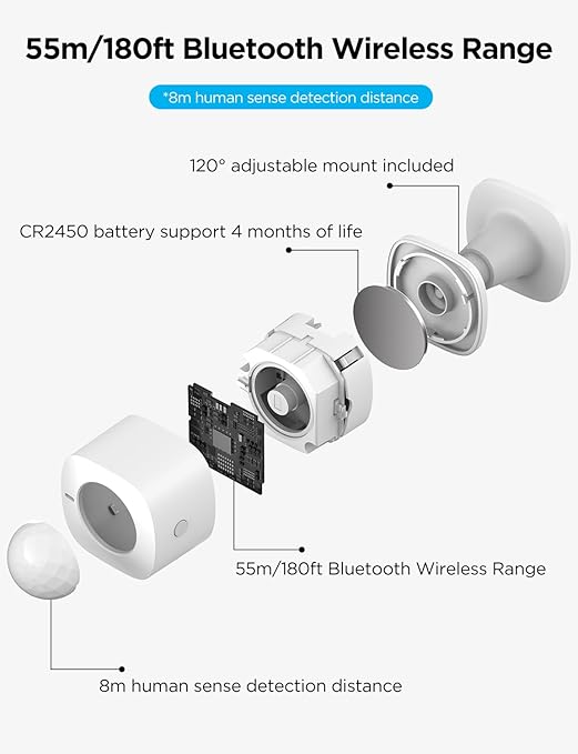 GoveeLife Motion Sensor, Group Control Unlimited Devices, Wireless Mini Contact Sensor for Smart Home Automation, Battery Powered, Supports Most GoveeLife Smart Products