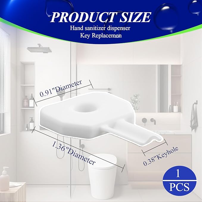 Hand sanitizer Dispenser Key Replacemen for Purell - Compatible with GOJO and Provon - General for ES4, ES6, ES8 and More Purell Gojo Hand sanitizer Dispenser