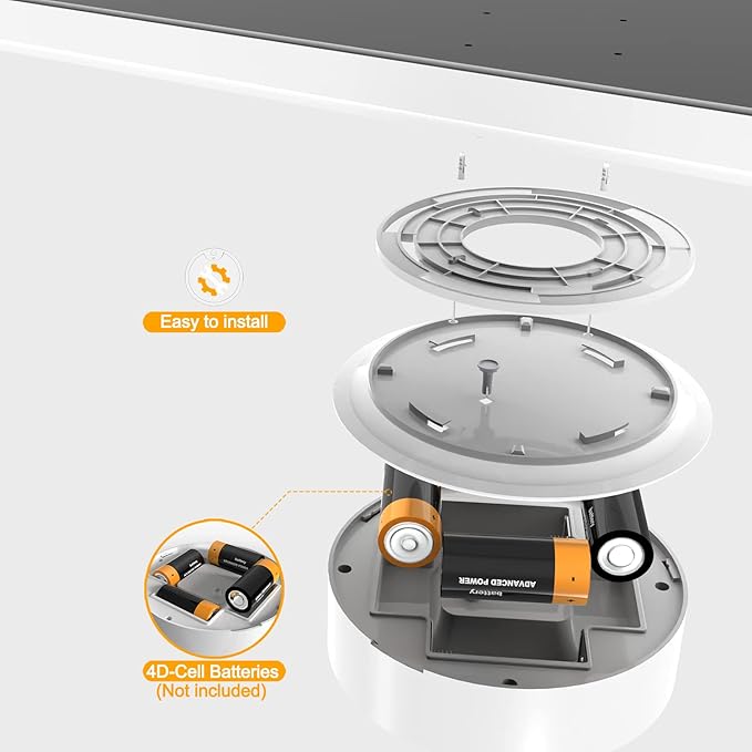 TOOWELL Motion Sensor Light Indoor Battery Operated,80 LED Wireless Ceiling Light Battery Powered Lights for Closet Shower Pantry Stair Hallway Shed Garage Basement Bathroom Wall,400LM,Soft White