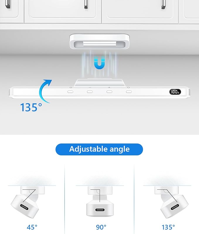 WILLED 3W Led Light Bar with Remote Control, Eye-Friendly Vanity Lights, 3 Color Temperatures Mirror Lights, Button Control Magnetic Light Bar Stick on Wall, Under Cabinet, Closet, Bathroom and Desk
