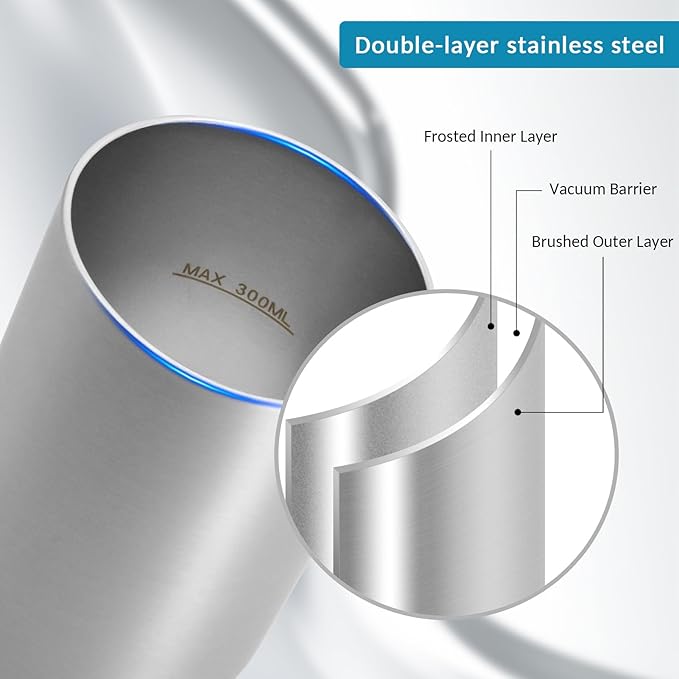 12 oz. Automatic Soap Dispenser Stainless Steel with Sensor Infrared Soap Dispenser Electric IPX5 Waterproof USB-C Charging Motion Sensor for Kitchen & Bathroom (Silver Cyl)