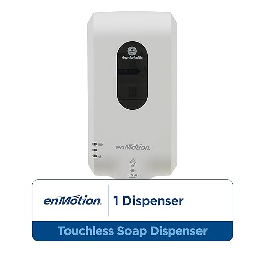 enMotion Georgia‑Pacific (by GP PRO) Gen2 Automated Touchless Soap and Sanitizer Dispenser, White, 52058
