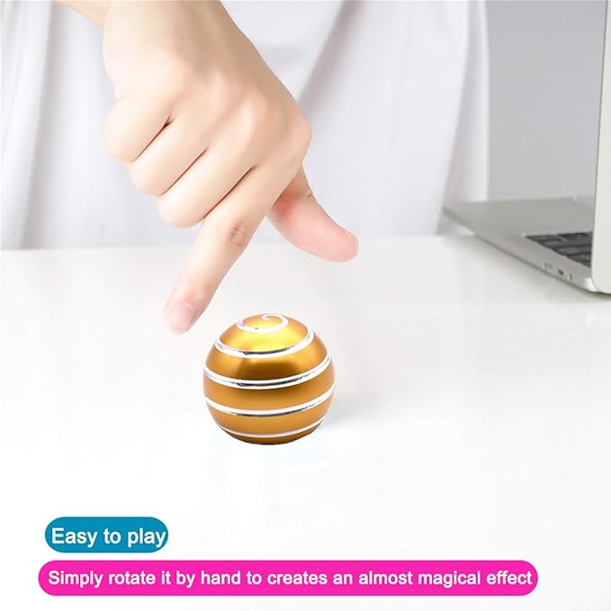 Desk-Kinetic-Toys Cool-Gadgets for Fidget: Cool-Stuff Thing Game Toy for Adult Teen Children Kid, Stress Relief Optical-Illusion Gifts for Office School Home Man Women Christmas Spinning 300 Seconds
